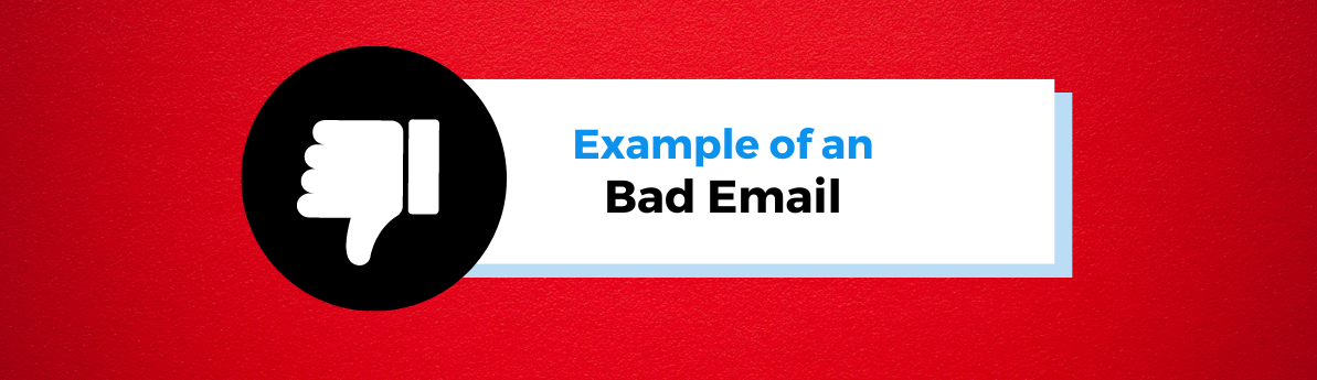 example of a bad email infographic
