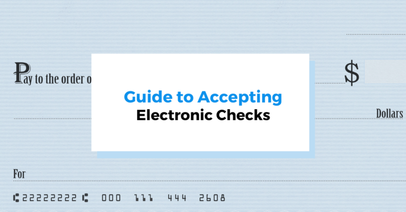 guide to accepting echecks header photo