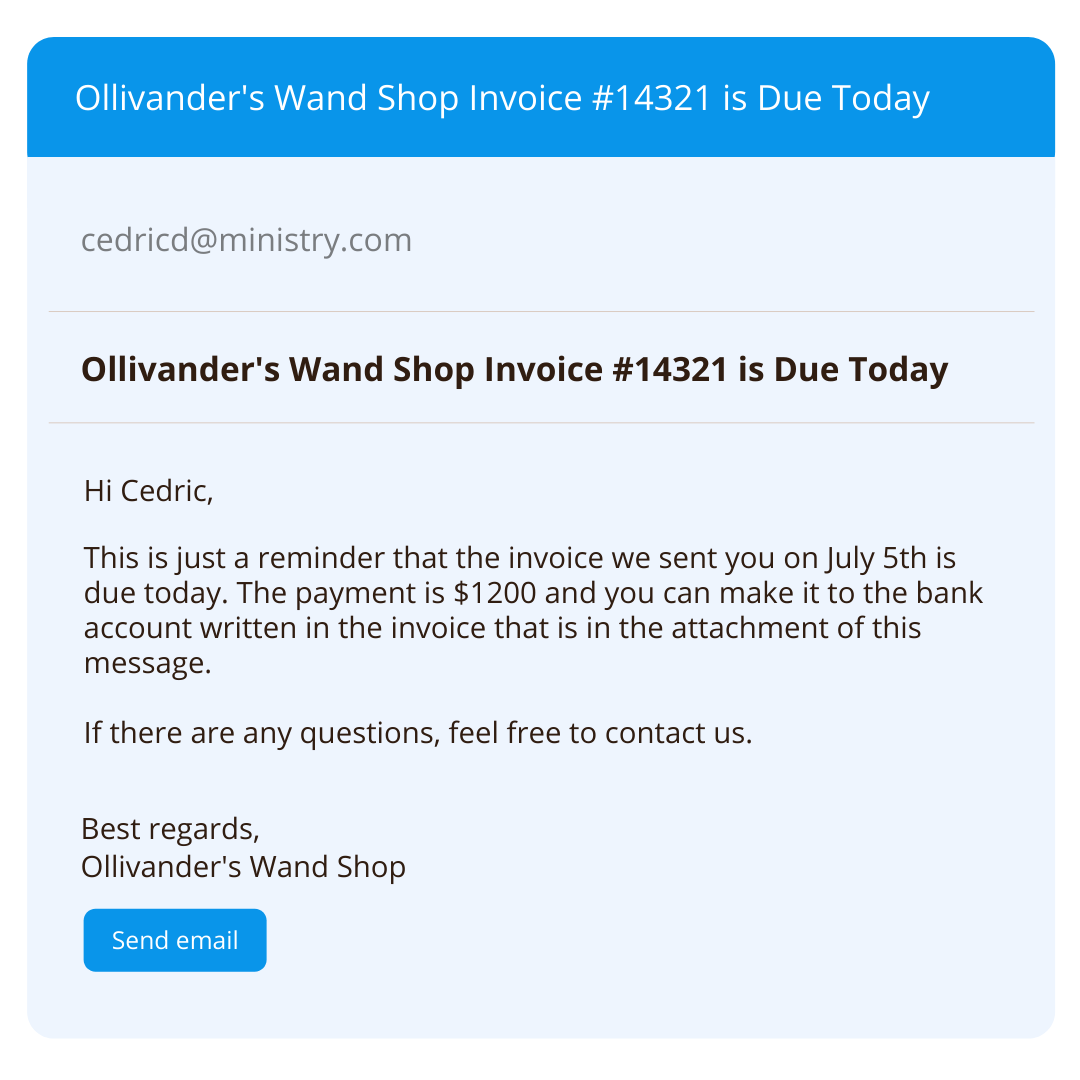 Invoice Reminder Email Template