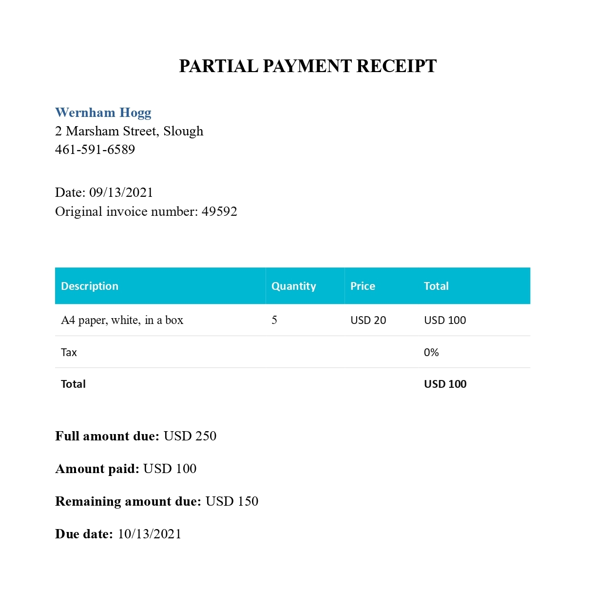 7 Great Receipt Of Payment Templates To Use Regpack