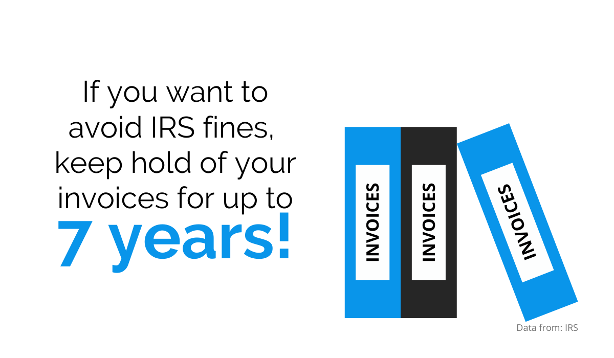 archive invoices for IRS