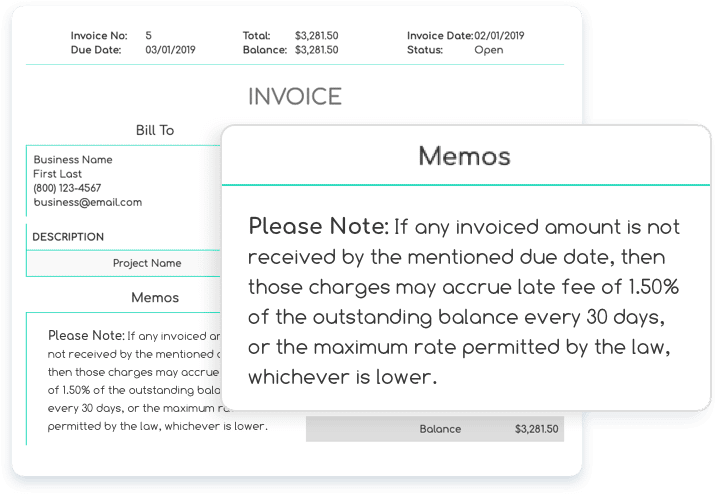 late invoice memo