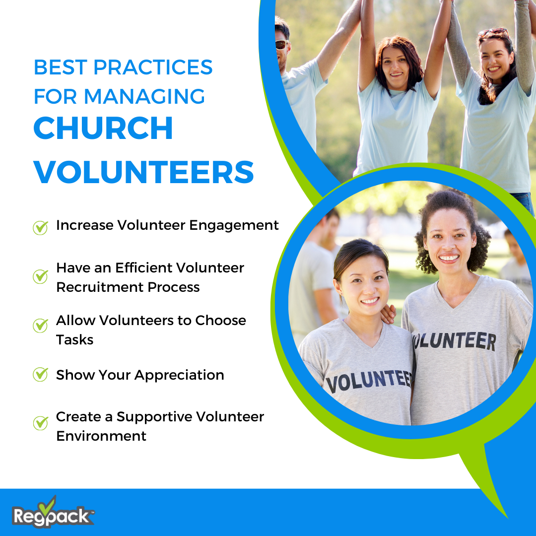 best practices for managing church volunteers infographic