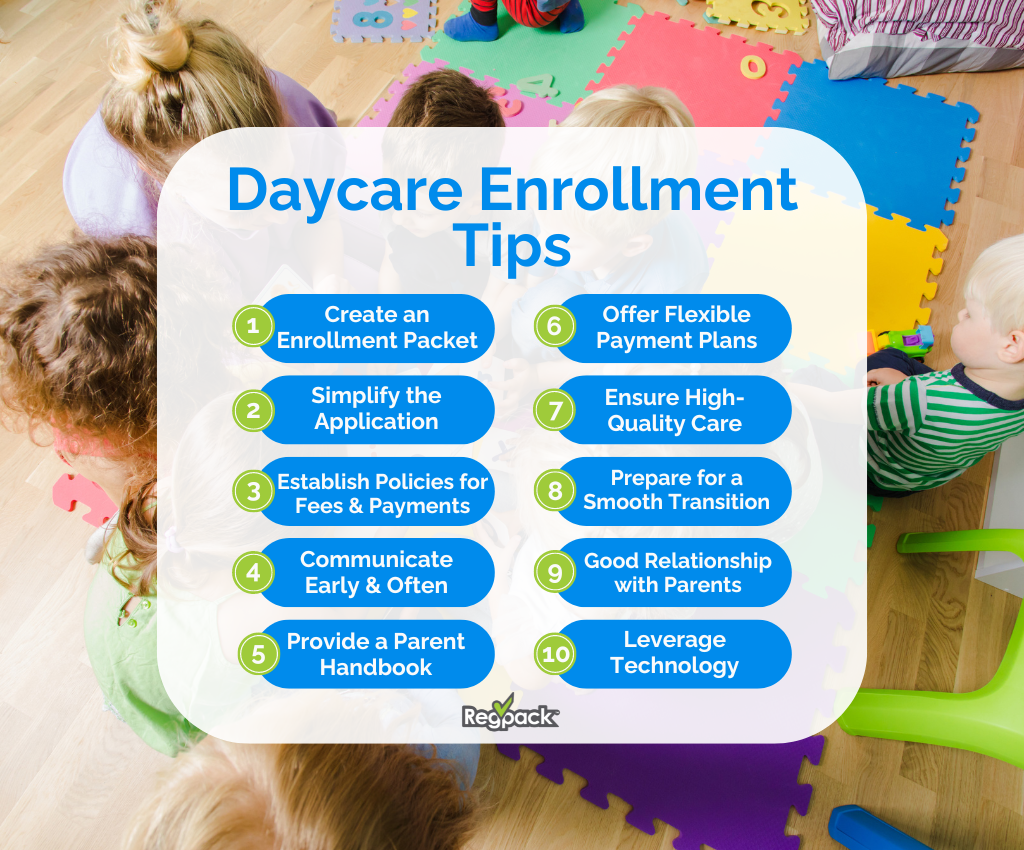 10 daycare enrollment tips infographic 